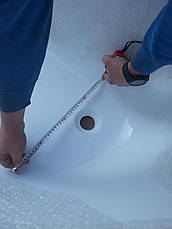 Акрилова кутова ванна 170*100*55 см (в комплекті опора та фронтальна панель) правобічна, фото 2