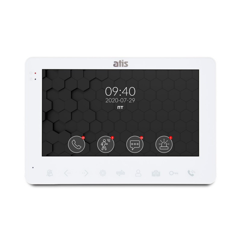 Bідеодомофон 7" ATIS AD-780FHD-White з детектором руху та записом відео