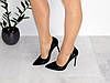 Туфлі лодочки на шпильці лаковані жіночі класика чорні, фото 5