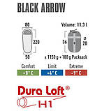 Спальний мішок High Peak Black Arrow/+4°C Dark Grey/Green Left (23059), фото 3