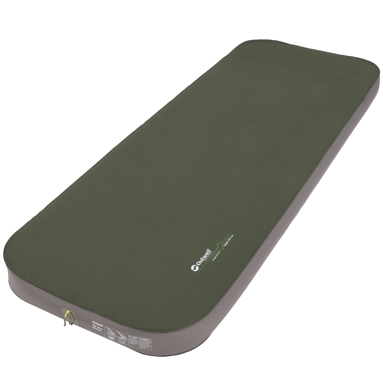 Килимок самонадувний Outwell Self-inflating Mat Dreamhaven Single 5.5 cm Elegant Green (400008), фото 1