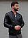 Кожаная куртка бомбер Ромбик демисезон | Кожанка мужская весенняя осенняя ЛЮКС качества, фото 5