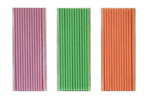 Трубочки пастельні кольори 0,5*19,5см картонні 25шт