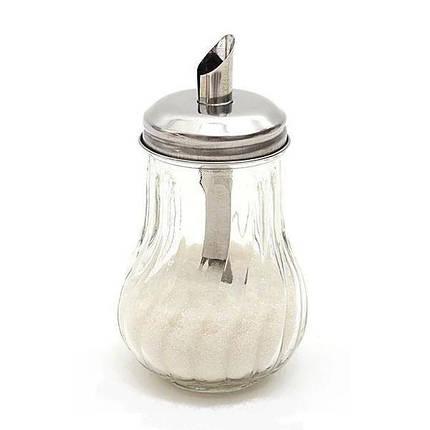 Цукорниця з металевим дозатором скляна Frico FRU-411, фото 1
