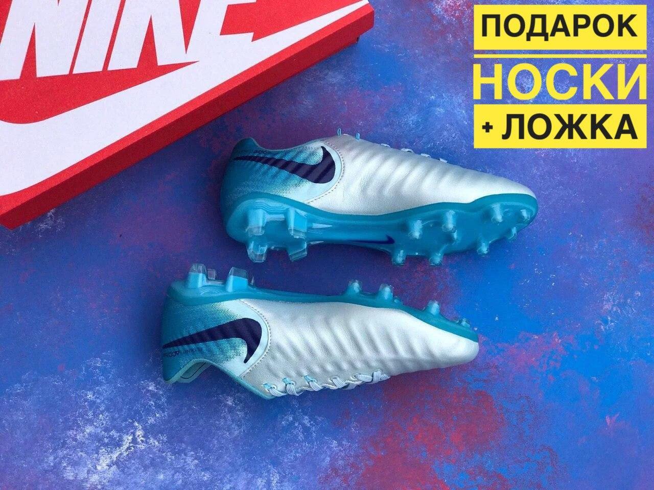 Бутсы Nike Tiempo FG - 1135/ копы/ футбольная обувь - фото 1 - id-p1568794089