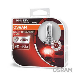 Галогенна лампа H4 Osram 64193NBS-HCB Night Breaker Silver +100%