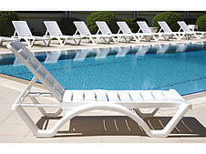 Шезлонг білий (Aqua sunlounger), арт. 076 (шт.), фото 4