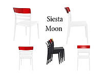Стілець білий з червоною вставкою (Moon stacking chair), арт. 090 (шт), фото 5