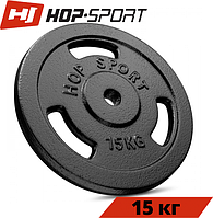 Диск металевий Hop-Sport 15кг / блины для штанги