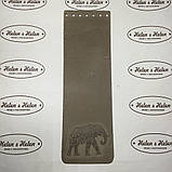 Вузький клапан для в'язаної сумки. "Слон". Сафарі, фото 2