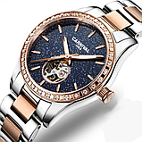 Годинник жіночий механічний класичний із маленьким циферблатом із металевим ремінцем японський механізм, фото 4