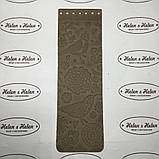 Вузький клапан для зв'язаної сумки. "Птички". Сафарі, фото 3