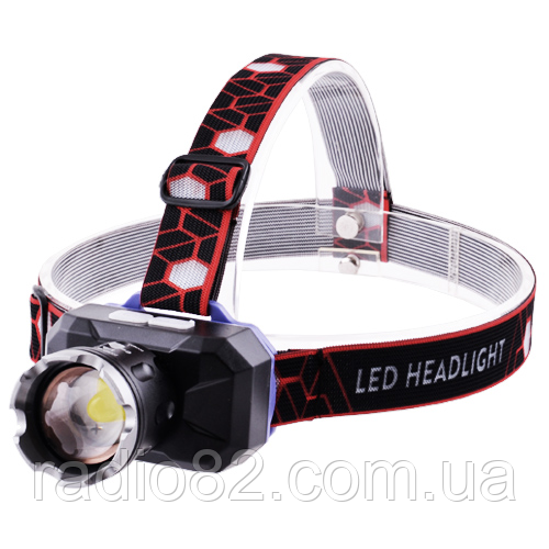 Ліхтар налобний BL-SQ-705-P99, ULTRA BRITE, ЗУ micro USB, zoom, вбудований акумулятор