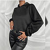 Толстовка жіноча з капюшоном і ланцюгами на спинці, фото 2