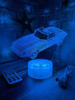 3d-лампа Классический Кабриолет, подарок любителям авто, 3D светильник или ночник,7 цветов и 4 режима, пульт