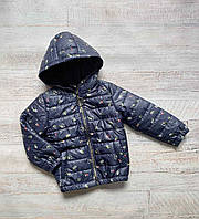 Куртка дитяча демісезонна для дівчинки 4-7 років, темно-синього кольору