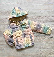 Куртка дитяча демісезонна для дівчинки 4-7 років, різнобарвна
