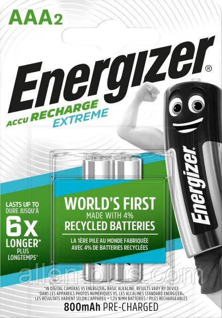 Аккумуляторы Energizer ACCU Recharge Extreme HR03/AAA 1.2V 800mAh NI-MH (PRE-CHARGED), фото 1