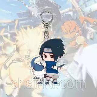 "Саске Учіха (Наруто / Naruto)" брелок акриловий двосторонній з уф-друком
