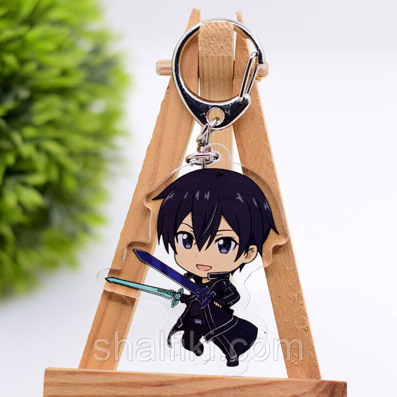 "Кіріто (Мистецтво меча онлайн / Sword art online)" брелок акриловий двосторонній з уф-друком, фото 1