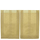 Паперовий пакет цілісний крафт буро-коричневий 220х140х50 мм (100 шт.), фото 3