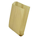 Паперовий пакет цілісний крафт буро-коричневий 220х140х50 мм (100 шт.), фото 2