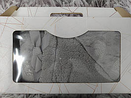 Плед дитячий двосторонній р. 100х75 см мікрофібра плюш на овчині в подарунковій коробці Х-500