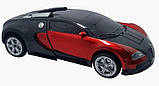 Машинка Трансформер Bugatti Car Robot Size 18 Червона, фото 3