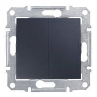 Перемикач Schneider-Electric Sedna 2-клавішний прохідний графіт ( SDN0600170 )