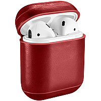 Кожанный чехол для наушников ICarer Vintage Leather Series for AirPods, Red