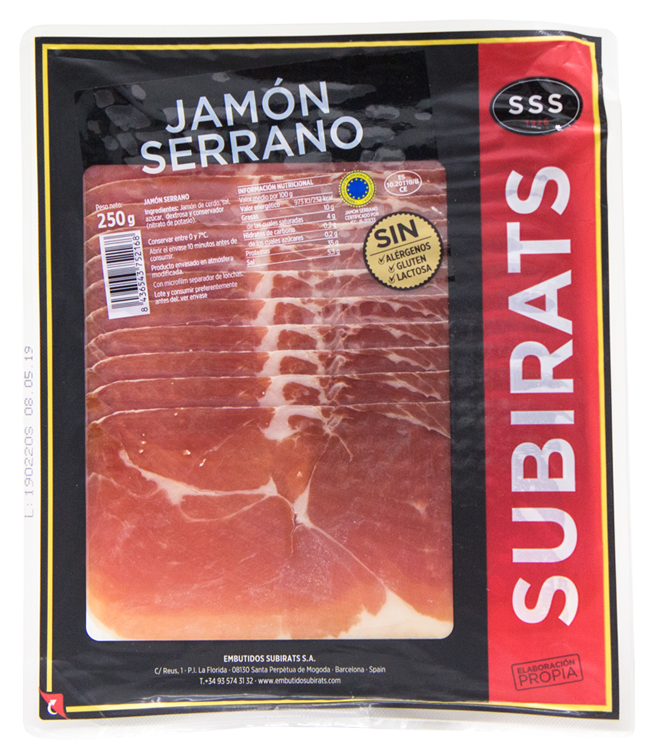 Хамон Subirats Jamon Serrano 250 г