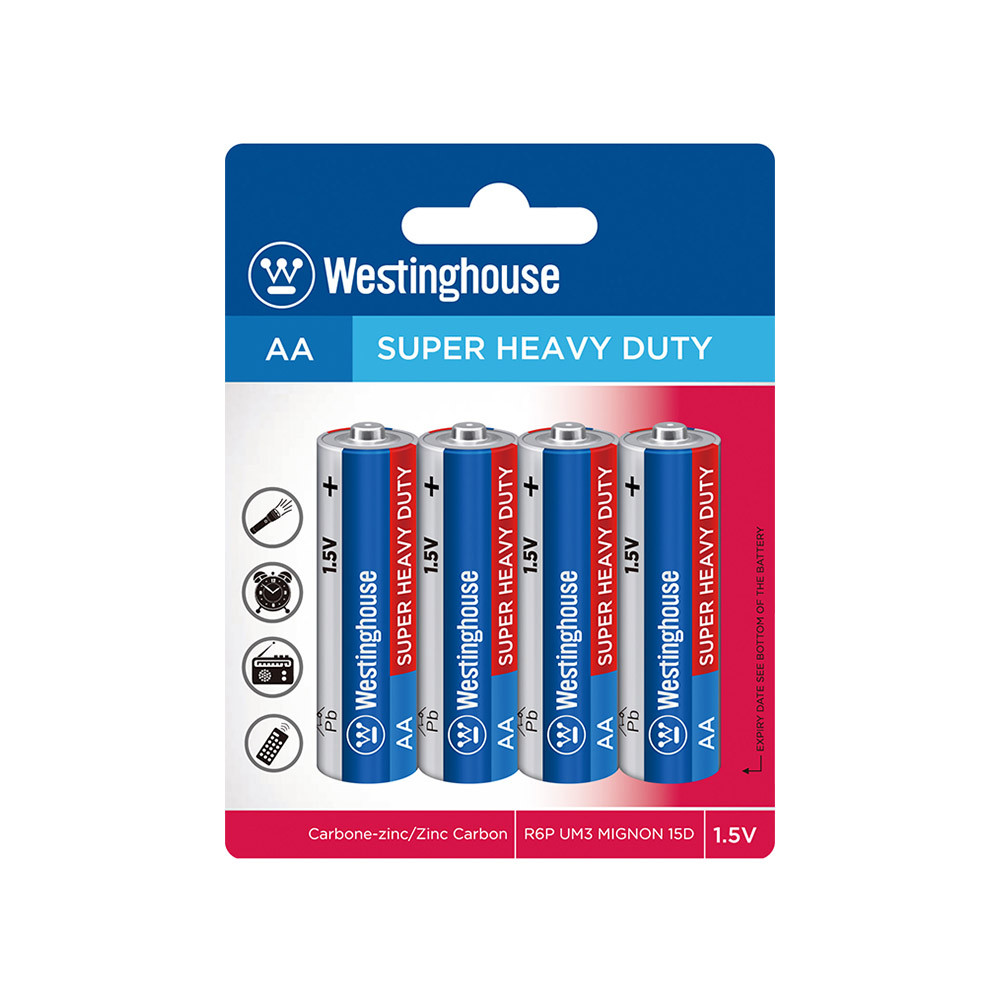 Сольова батарейка Westinghouse Super Heavy Duty AA/R6 4шт/уп blister