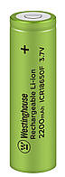 Акумулятор літій-іонний Westinghouse Li-ion ICR18650, 2200mAh, 1шт/уп