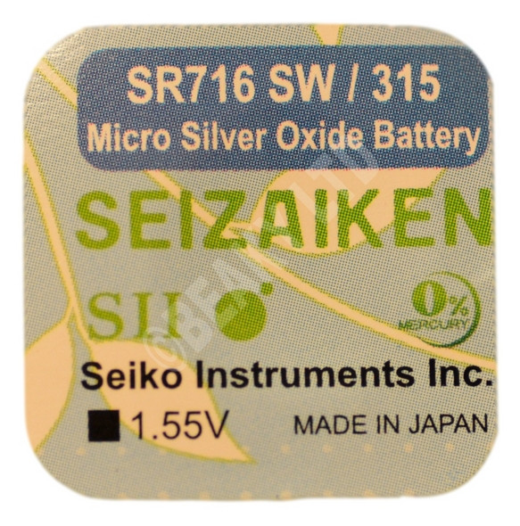 Оксид-срібно-цинкова батарейка Seizaiken "таблетка" 315/SR716SW 1шт/уп