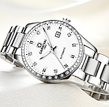 Годинник механічний срібний жіночий, Годинник жіночий стильний, фото 5