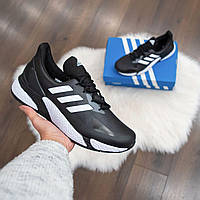 Мужские кроссовки Adidas черные с белым модные замшевые кроссовки адидас отличного качества