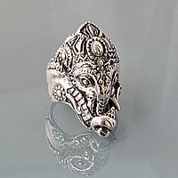 Кольцо Ганеша серебряное талисман перстень Слон амулет индуизм