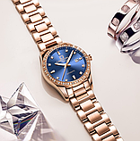 Годинник жіночий жіночий ошатний жовтий, стильний наручний годинник жіночий з ремінцем, фото 7