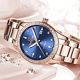 Годинник жіночий жіночий ошатний жовтий, стильний наручний годинник жіночий з ремінцем, фото 4