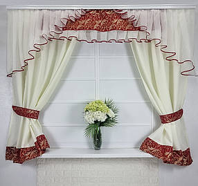 Кухонний набір штор "Ніколь" Бордо
