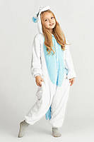 Пижама кигуруми детская Jamboo Бело-голубой Единорог 115 (125-135 см)