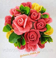 Шоколадний квітковий букет Подарунок жінці дівчині на 8 Марта Шоколадні троянди