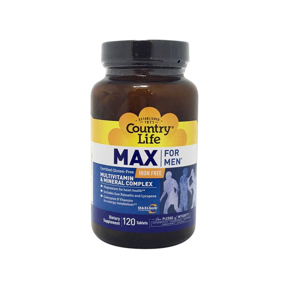 Вітаміни і Мінерали для Чоловіків, Max for Men, Country Life, 120 таблеток, фото 1
