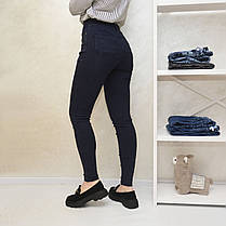 Жіночі стрейчеві джинси скіні Джегінси на болтах Ластівка в синьому кольорі M, фото 3