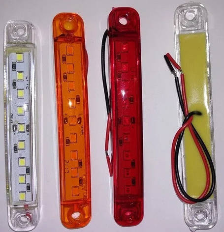 Ліхтар габаритний діодний 9 LED 12/24V, білий, фото 3