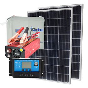 100 Вт переносна сонячна станція "Турист-100 компакт" з інвертором 2000/1200Вт і АКБ 55Ач