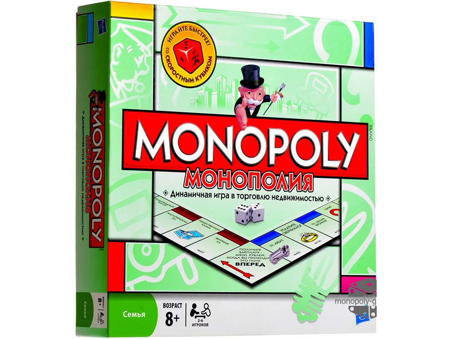 Настільна гра Монополія Monopoly зі швидкісним кубиком (6123)
