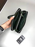 Шкіряний гаманець ручної роботи ZIPPER зелений, фото 2