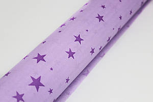 Папір тішью "Фіолетові зірочки" бузковий (відріз 50х100 см)
