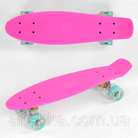 Пеніборд (Penny board), скейт, скейтборд зі світними колесами, фото 1